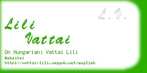 lili vattai business card